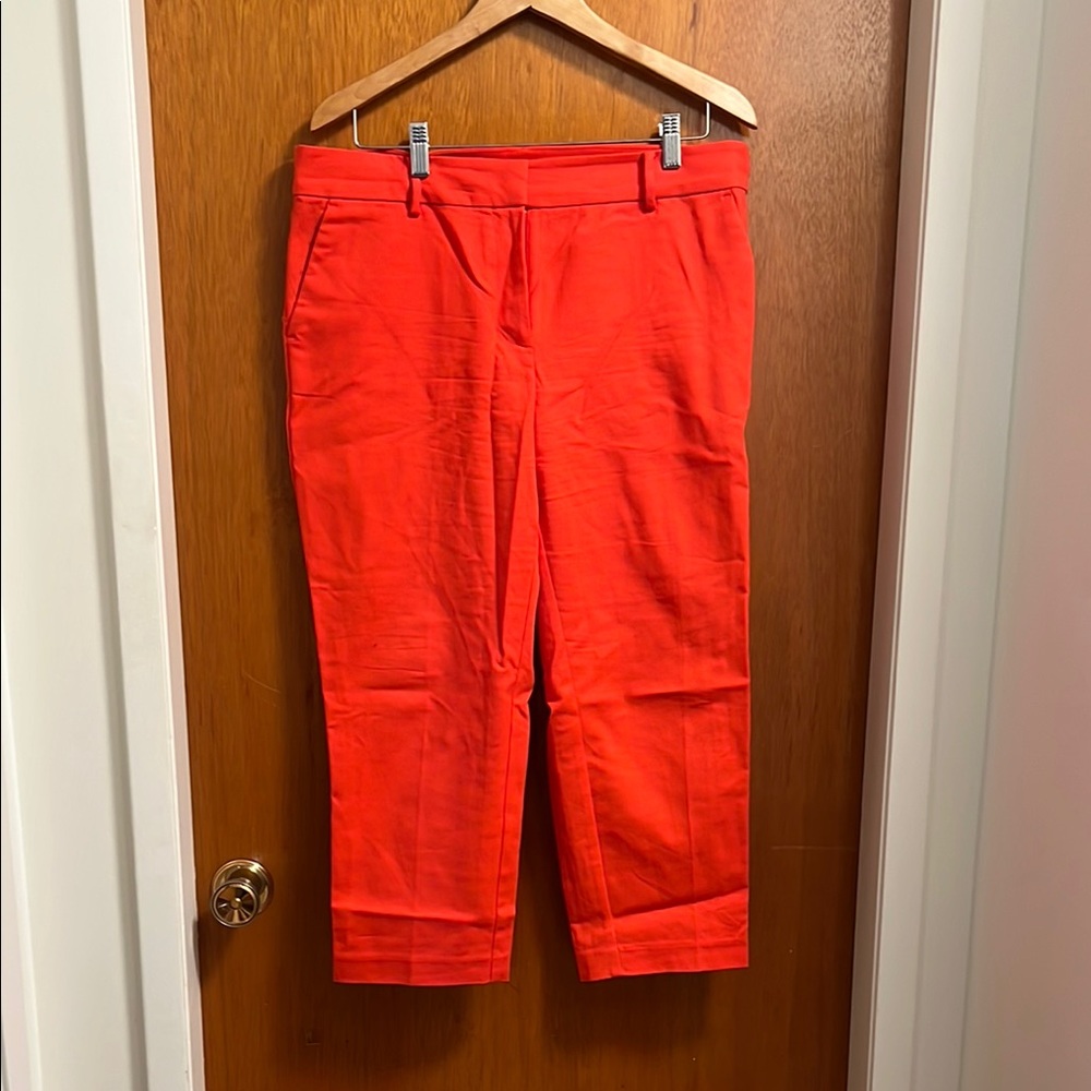 LOFT Bright Red Cropped Pants